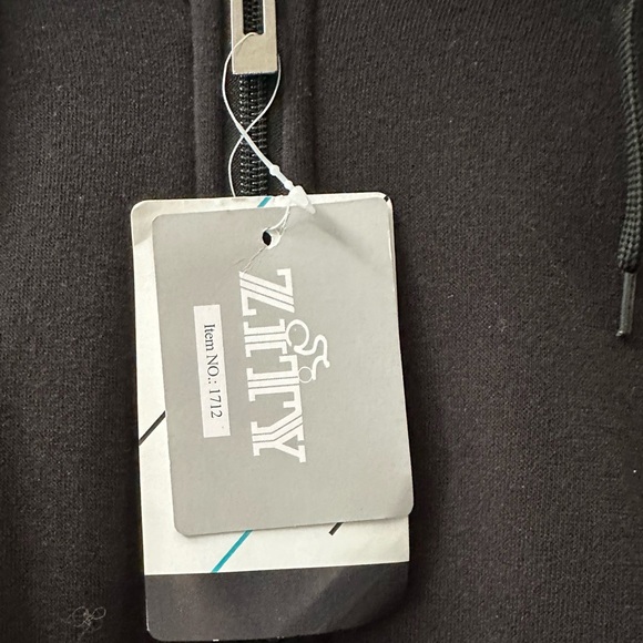 ZITY Fleece Jacket Hoodie for Women / Sweatshirt Heavy Hoodie Navy & Red, SZ Med - Picture 2 of 12